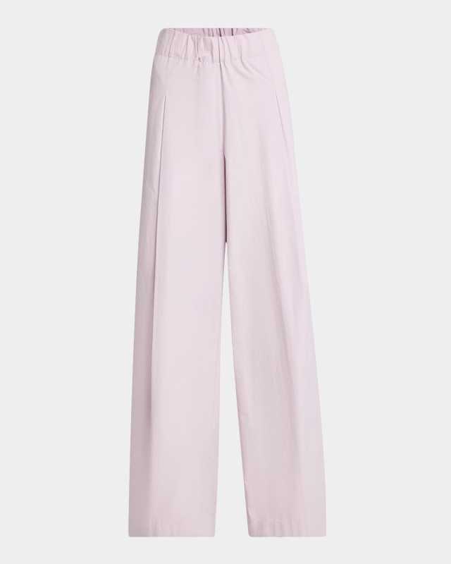Pila Pleated Wide-Leg Pull-On Pants